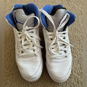 Air Jordan 5 Retro White/University Blue | Youth Size 7Y Womens 8.5